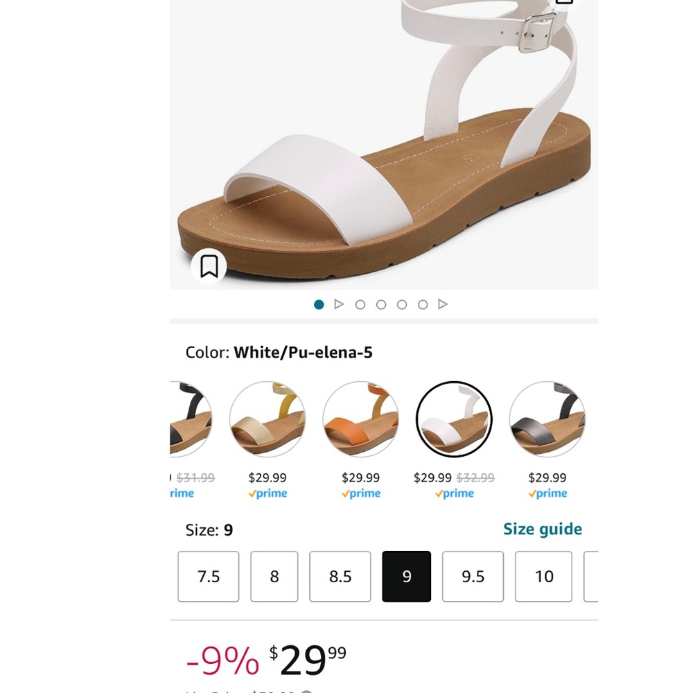 Dream pairs white sandals